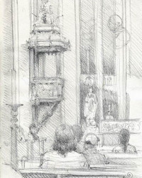 Graphite sur papier. 