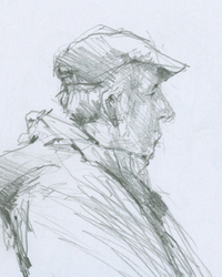 Graphite. 9 x 6 po