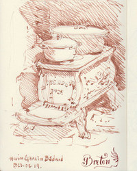 Plume et encre. 21 x 13 cm.