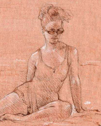 Graphite sur papier aquarellé. 8.5 x 11 po.