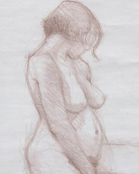 Crayon de couleur sur papier Bond. 11 x 17 po.