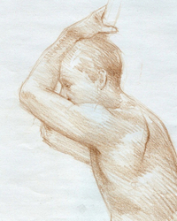 Crayon de couleur sur papier Bond. 11 x 17 po.