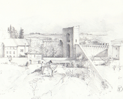 Graphite dans un carnet. 26 x 36 cm