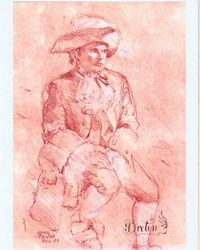 Craie sanguine sur papier aquarellé. 11 x 8.5 po.