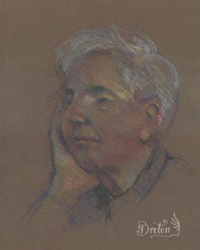 Pastel sec sur papier Kraft. 11 x 8.5