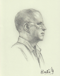 Graphite sur papier Ingres Fabriano crème. 11 x 8.5 po.