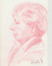 Mine rouge sur papier. 23 x 14 cm.