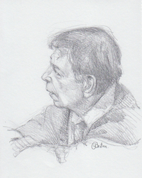 Graphite sur papier Clairefontaine. 22 x 17 cm.